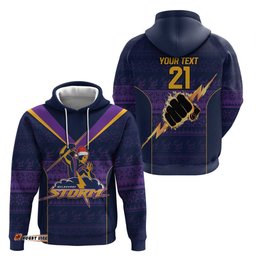 nrl storm christmas custom hoodie minimalism style