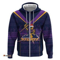 nrl storm christmas custom hoodie minimalism style