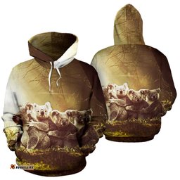 Hoodie Koala Family Landscape Art