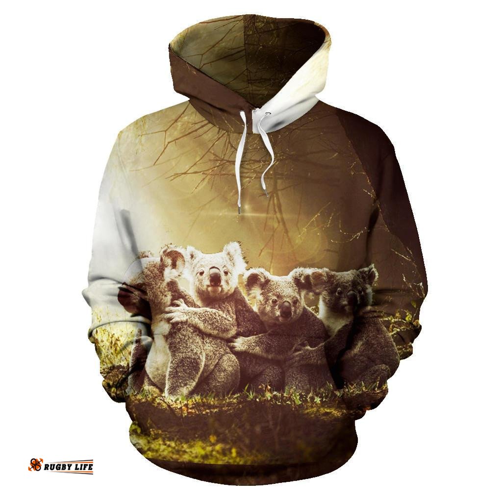 Hoodie Koala Family Landscape Art