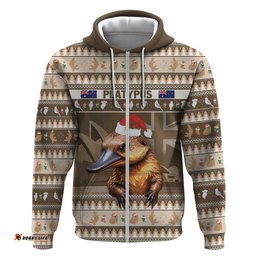 aussie platypus hoodie merry christmas