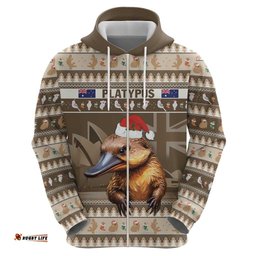 aussie platypus hoodie merry christmas