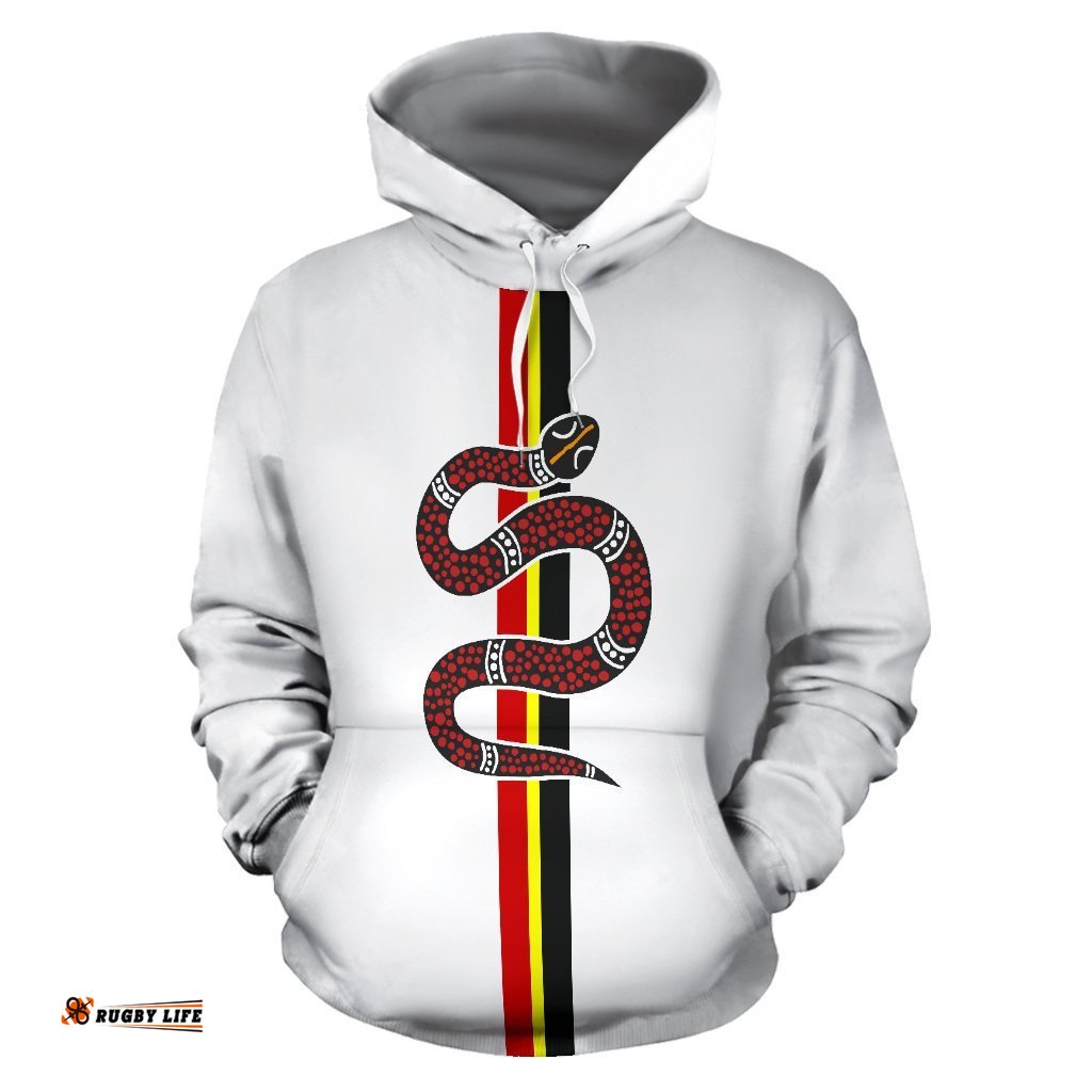 Aboriginal Hoodie, Snake Patterns All Over Print