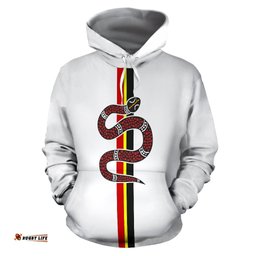 Aboriginal Hoodie, Snake Patterns All Over Print