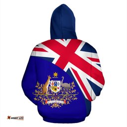 hoodie aus flag hoodie australian coat of arms unisex