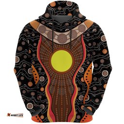 Hoodie Aboriginal Patterns Hoodie Boomerang Circle Patterns Unisex