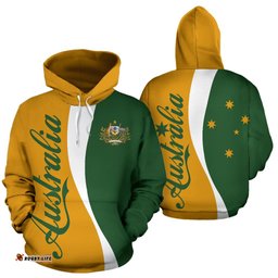 Hoodie Australian Coat Of Arms Hoodie National Color Unisex
