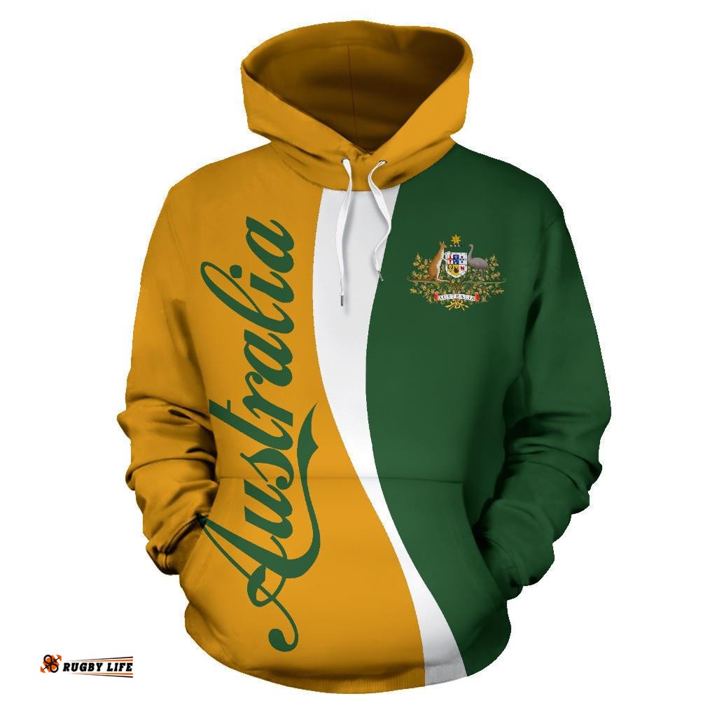 Hoodie Australian Coat Of Arms Hoodie National Color Unisex