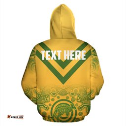 Abboriginal Hoodie, Australian Coat Of Arms Map Patterns