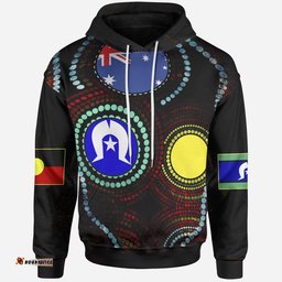hoodie aboriginal dot pattern flags unisex