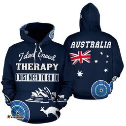 Hoodie Sydney Opera Hoodie Circle Dot Painting Flag Unisex