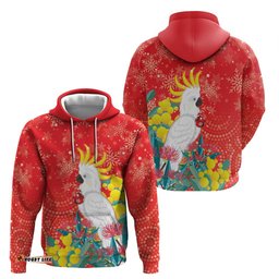 sulphur crested cockatoo christmas hoodie australia gumtree with golden wattle