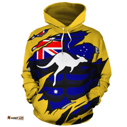 Hoodie Aus Flag Hoodie Kangaroo Map Ver06 Unisex