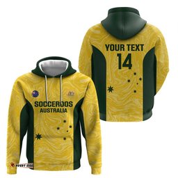 custom australia socceroos hoodie go aussie marble pattern sporty style