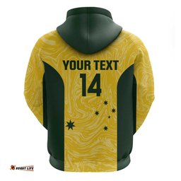 custom australia socceroos hoodie go aussie marble pattern sporty style