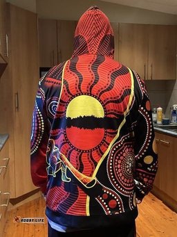 Hoodie Australia Aboriginal Dots With Didgeridoo