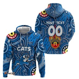 personalised naidoc week 2024 geelong cats hoodie australian aboriginal hand painting dt02