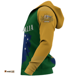 Hoodie Australia Coat Of Arms Hoodie Flag Brush Unisex