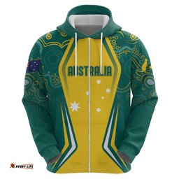 australia 2024 olympics custom hoodie rise of the roos aborignal style