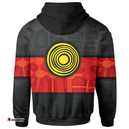 personalised aboriginal hoodie aussie indigenous flag