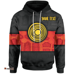 personalised aboriginal hoodie aussie indigenous flag