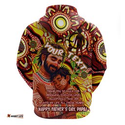 custom australia fathers day hoodie aboriginal father and son dt02