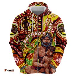 custom australia fathers day hoodie aboriginal father and son dt02