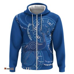 australia new south wales hoodie aussie emu with aboriginal art