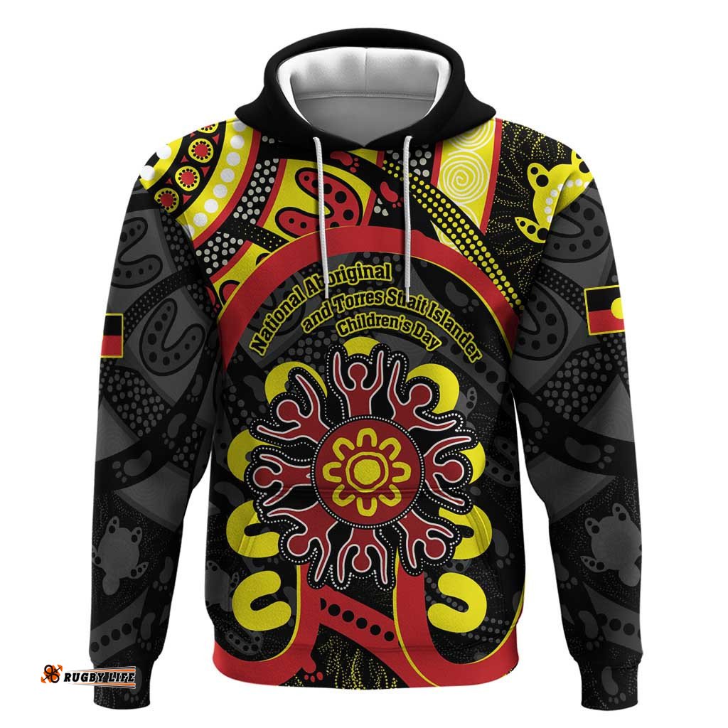 australia indigenous childrens day hoodie strong in culture stronger together aboriginal art
