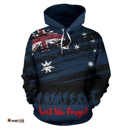 hoodie anzac hoodie remembers lest we forget unisex