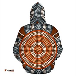 Aboriginal Hoodie, Circle Dot Painting Ver05