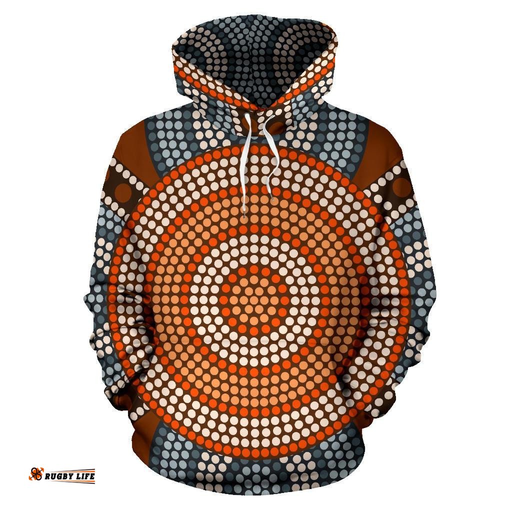 Aboriginal Hoodie, Circle Dot Painting Ver05
