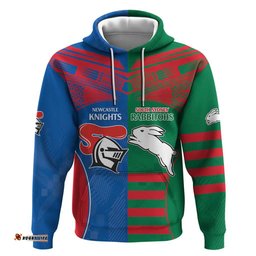 custom knights and rabbitohs rugby hoodie sporty style