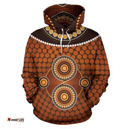 Aboriginal Hoodie, Circle Dot Painting Ver10 Unisex