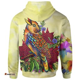 Aboriginal Hoodie Australia Kookaburra With Waratah