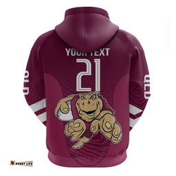 custom queensland rugby hoodie maroons cane toad origin sporty