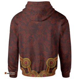 Aboriginal Hoodie Dot Painting Indigenous Boomerang