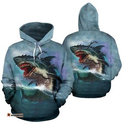 Hoodie White Sharks Hoodie Unisex