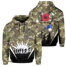 Hoodie ANZAC Day Lest We Forget Army Style