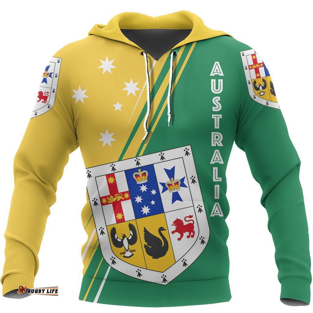 Hoodie Australian Coat Of Arms Hoodie National Color Special Unisex