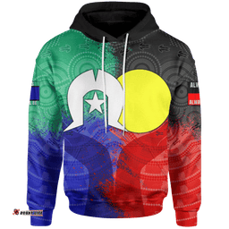 Aboriginal Hoodie, Australia NAIDOC Week Indigenous Flag Style