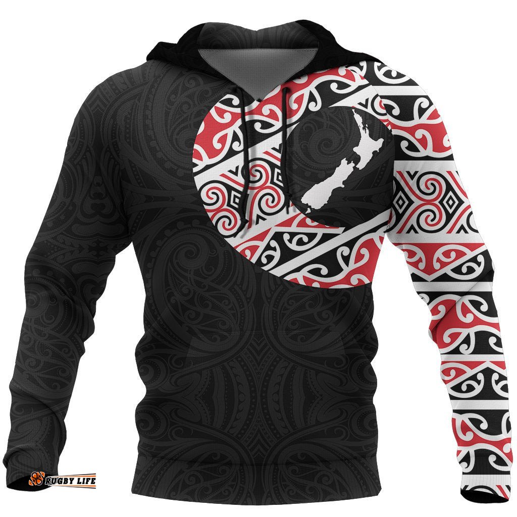 Aboriginal Hoodie, Australia Map Dot Painting Tattoo Patterns