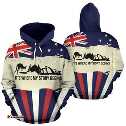 Hoodie Australian Coat Of Arms Hoodie Mixing Symbol Unisex