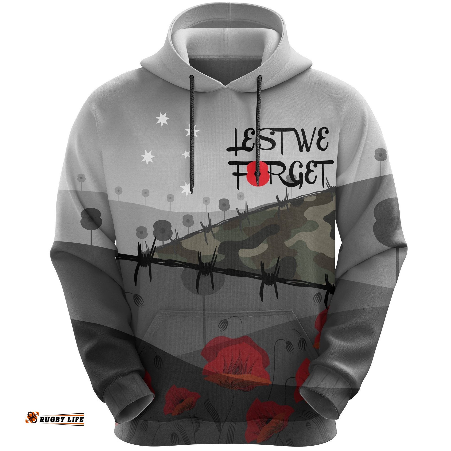 Hoodie Pullover Remembrance Day and The Ode Camouflage Poppy