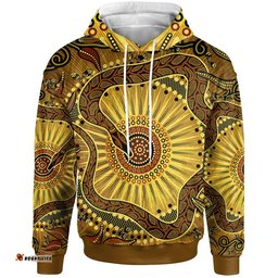 Hoodie Australian Aboriginal Snake Rainbow Serpent