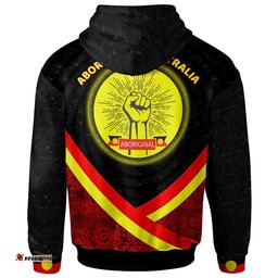 Custom text Hoodie Aboriginal Flag And Animals Pattern
