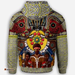 The Land Owns Us Aboriginal Hoodie