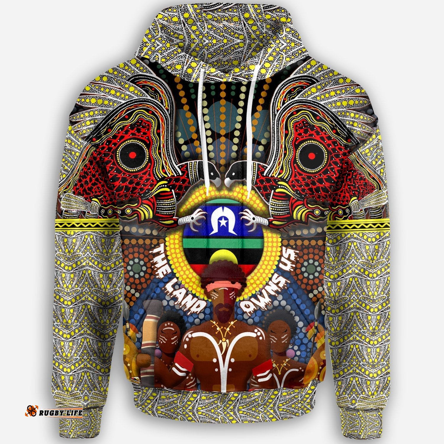 The Land Owns Us Aboriginal Hoodie
