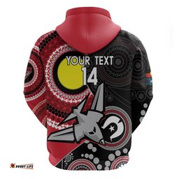 custom afl essendon naidoc week hoodie keep the fire burning indigenous art