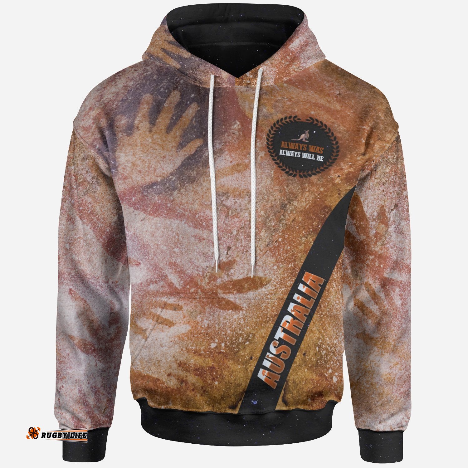 Hoodie Handprint with Kangaroo Logo